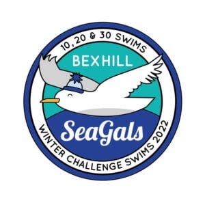 Digital Illustration of a seagul for Bexhill Seagals Sea Swimming club.
