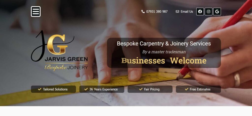Web Design For Jarvis Green Joinery