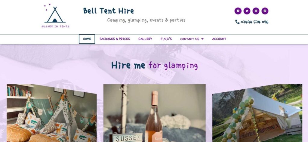 Sussex In Tents Website