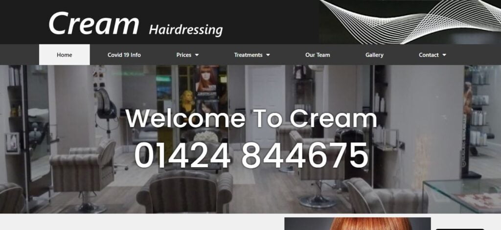 Cream Hairdressers Website